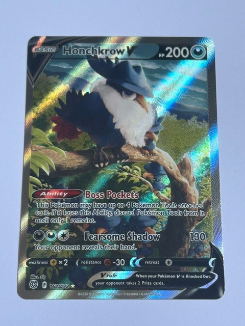 Honchkrow V (Alternate Full Art) 162/172 Swsh09: Brilliant Stars Holo