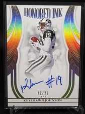 2025 Panini Flawless Honord Ink Keyshawn Johnson Card AUTO 2/25 SP - NY Jets