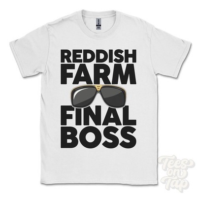 REDDISH FARM FINAL BOSS T-SHIRT funny xmas gift whaley bridge derbyshire