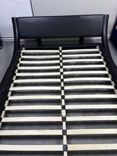 King Size Faux Leather Sleigh Bed Frame