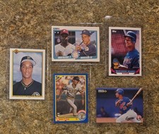 (5) Moises Alou 1990 Bowman Rookie card RC Score Fleer 1993 Topps 96 Upper Expos