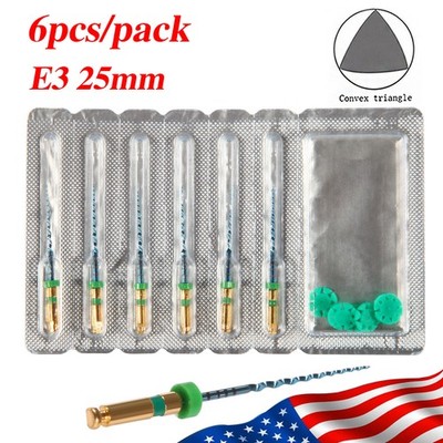 6X Dental Endodontic Rotary Files Endo Root Canal File X-Pro Taper Files 25mm E3