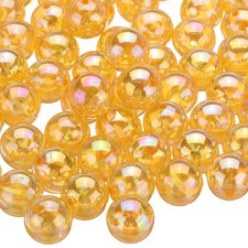 100pcs Acrylic Round Beads AB Colors 12mm Loose Craft Beads Yellow AB