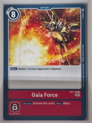 Gaia Force - ST1-16 (Alternate Art) Digimon Starter Deck 07: Gallantmon NM