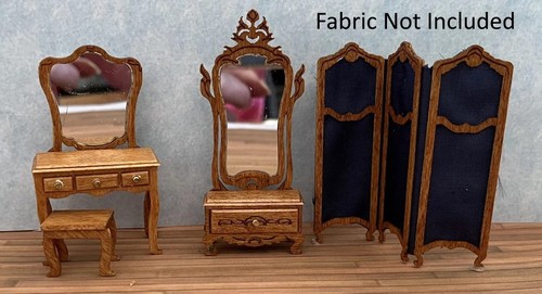 Dollhouse HALF SCALE Furniture Kit DIY Victorian Dressing Room 1:24 Miniatures - Picture 2 of 5