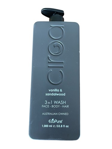 Ciroa Herren Vanille & Sandelholz 3in1 Waschmittel für Gesicht - Körper - Haare 1000ml