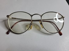 Vintage Ralph Lauren RL 528/N Gold  Tortoise Round Full Metal Frame 49-19 135