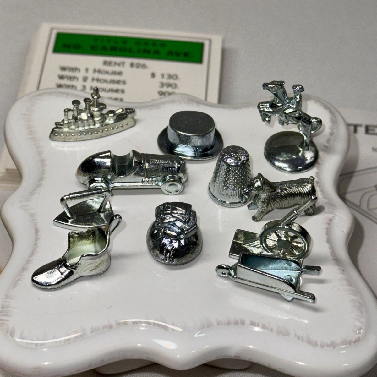 Vintage Monopoly Pieces 1998 Set Featuring Money Bag Token Piece
