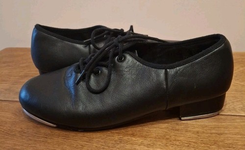 ENERGETIKS. LEATHER CHILDS DANCE TAP / SHOES. BLACK SIZE 5.5. V.G.C Preloved. - Picture 4 of 9