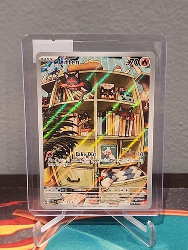 Litten 167/162 Illustration Rare Pokemon Karte Zeitliche Kräfte - Bild 5 von 5