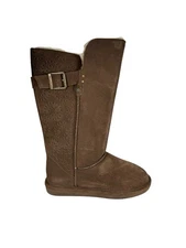Bearpaw Amie Womens Shearling Style Tall Boots Brown. Size 7