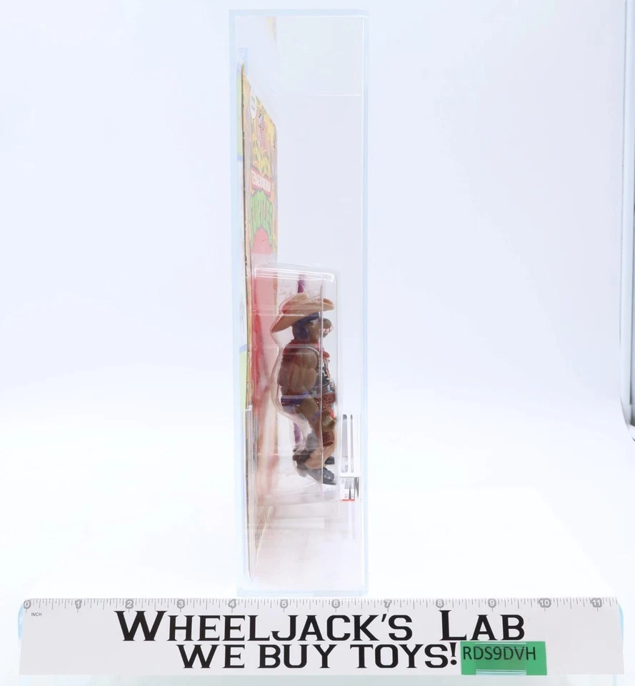 Crazy Cowboy Don AFA GRADED 75+ 75/80/85 TMNT 1991 Playmates NEW SEALED - Image 3 of 4