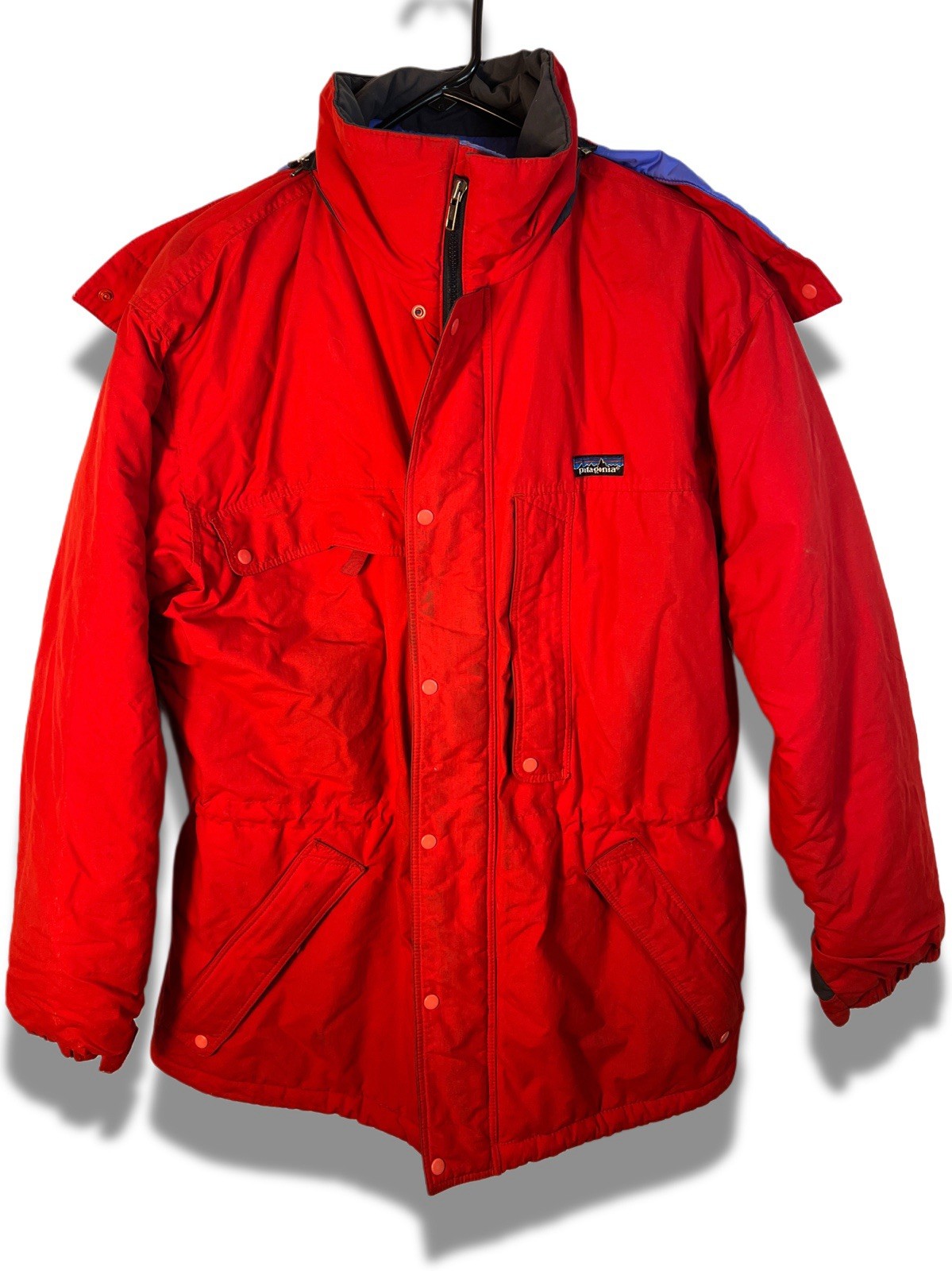 Vintage Patagonia Insulated Alpine Parka Jacket Red Blue Men’s M Made Hong Kong thumbnail 9
