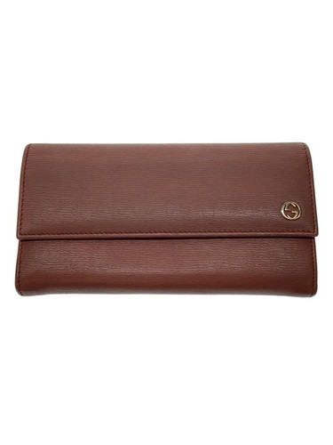 GUCCI Long Wallet Interlocking G Leather PNK Ladies From Japan