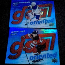 25-26 upper deck Inserts 2 Card Lot Connor McDavid Jesper Bratt