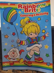 2024 Hallmark Rainbow Brite Coloring Activity Book Blue Cover Some Pages Used
