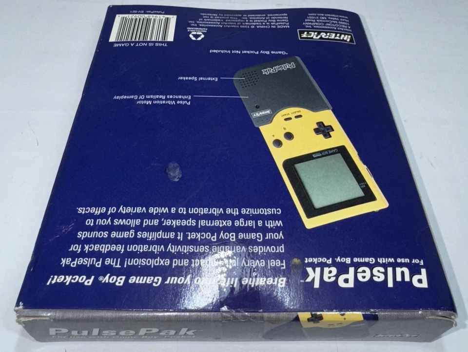 Вибрационный аксессуар Interact PulsePak для Nintendo Game Boy Pocket новый запечатанный - Изображение 4 из 4