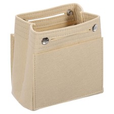Purse Organizer Insert Felt Organizer Bags with Snap 7"x4"x6.3" Beige