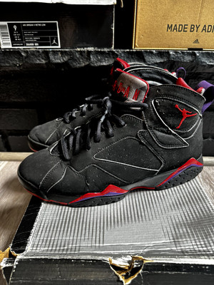 Nike Air Jordan 7 VII Retro 2002 Raptor Size 9 used 304775 black red purple