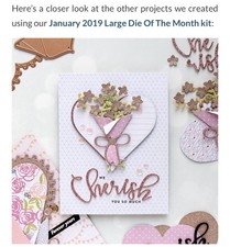 Spellbinders Large Die of the Month January 2019 Cherish Valentines Day Romance