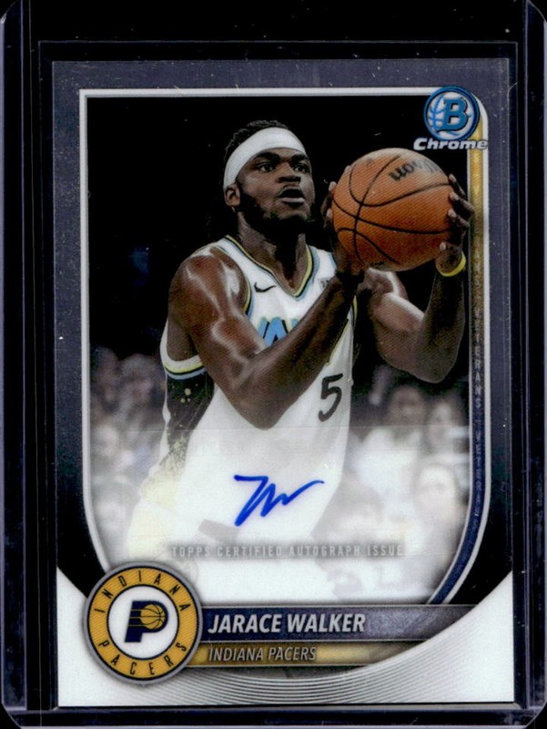 2025-26 Bowman Jarace Walker Chrome Auto Autograph #BCA-JK Pacers