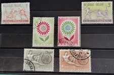 BELGIUM-1962-N585-N586-1963-N588-N589-1964-N614-N615-USED