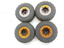 4x Jconcepts TUSK 3.93x1.44 #3088 Crawler Tires on Beadlock Wheels FlubRC Insert