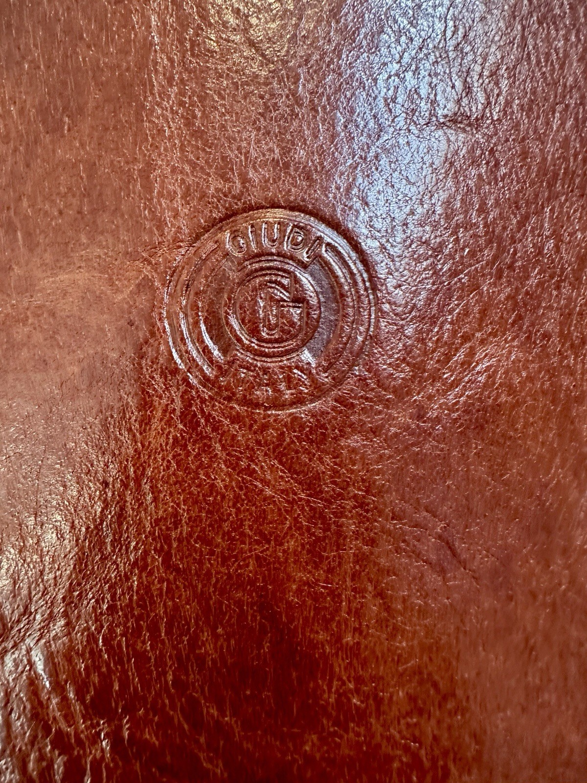 Italian Leather Handbag Large Detailed Shoulder Bag-barely Used-Florentino