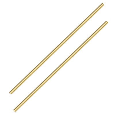 Brass Solid Round Rod Lathe Bar Stock, 6mm in Diameter x 350mm, Golden 