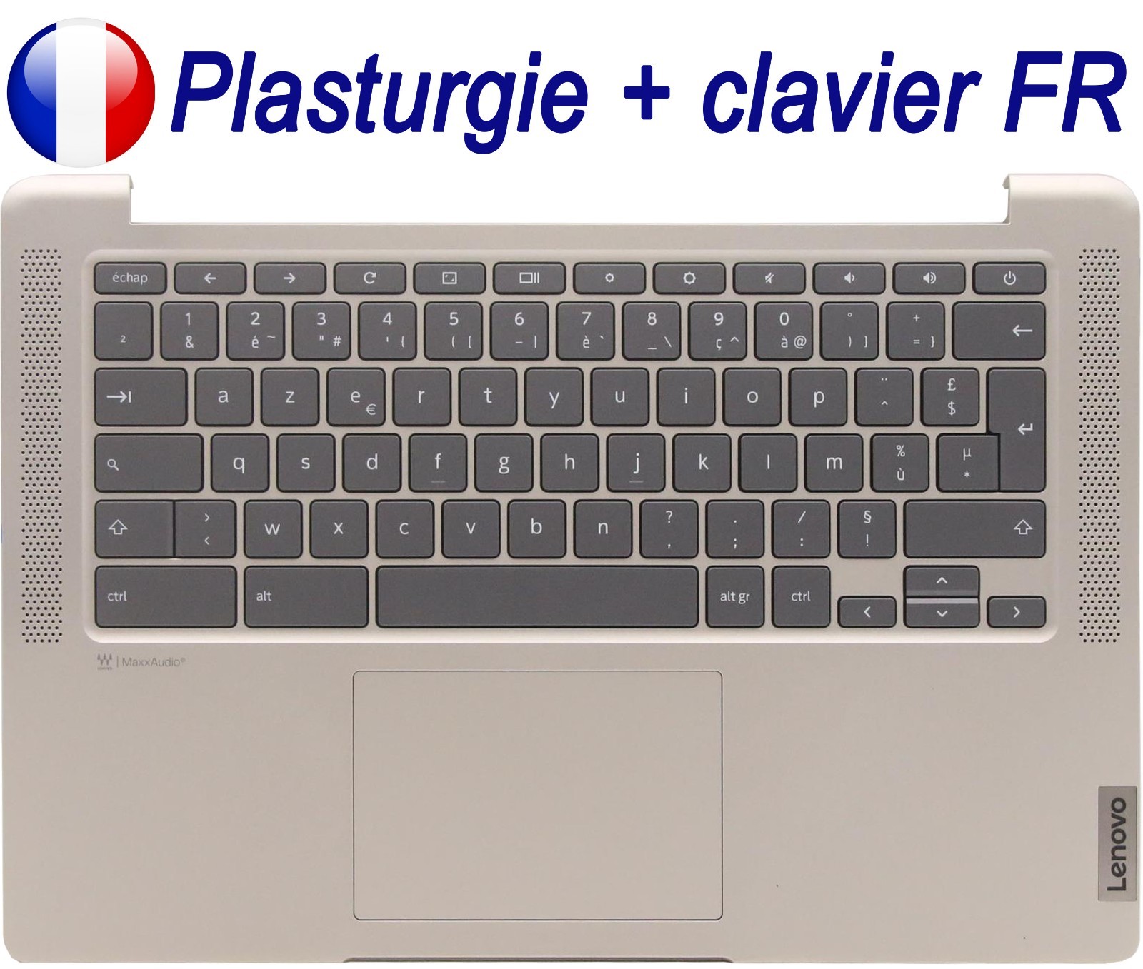 Plasturgie premium avec clavier AZERTY Lenovo IdeaPad 5i Chromebook 14 finition alu