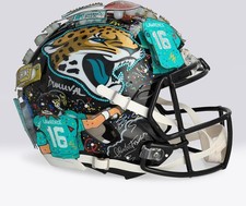 Trevor Lawrence Jaguars Signed Riddell Authentic Helmet w/Insc - Charles Fazzino