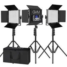 GVM 896S 50W Bi-Color Soft LED Panel 3-Light Kit