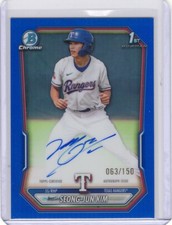 2026 Bowman Chrome Seong-Jun Kim 1st Auto Rookie True Blue 063/150