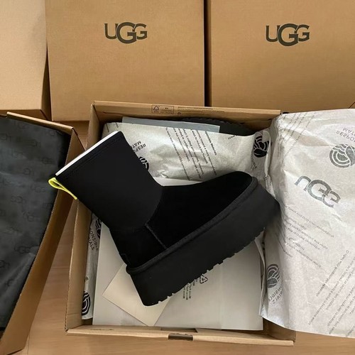 Dipp Hightop Platform Ugg Dipper Classic Boot Chestnut / Black WOMEN US4-US9 New - Photo 27/32