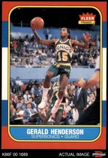 1986 Fleer #45 Gerald Henderson Supersonics Duke 7 - NM