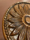 Salvaged Vtg Brown Wooden Rosette Furniture Embellishment — photo 3