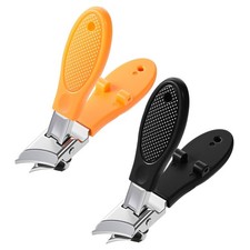 2PCS Wide Jaw Opening Toenail Clippers Anti-Splash Slanted Nail Clipper Slant...