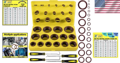 High-Quality 386 PCS Viton O-Ring Assortment - 30 Sizes for Versatile Use - Bild 2 von 9