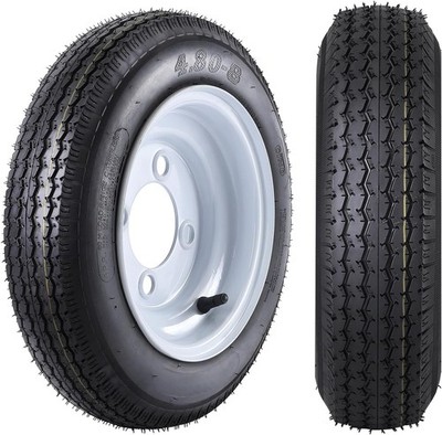 GARVEE 2-Pack 4.80-8 Trailer Tires On 8" Rims – 6-Ply, 4 Lug On 4", 590 Lbs Load