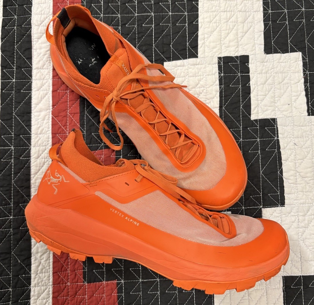 ARC'TERYX Vertex Alpine Mens 12 Orange Trail Running Technical approach shoe