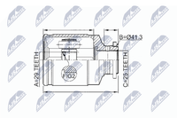NTY Gelenksatz, Antriebswelle NPW-SB-011 Passend FüR Subaru
