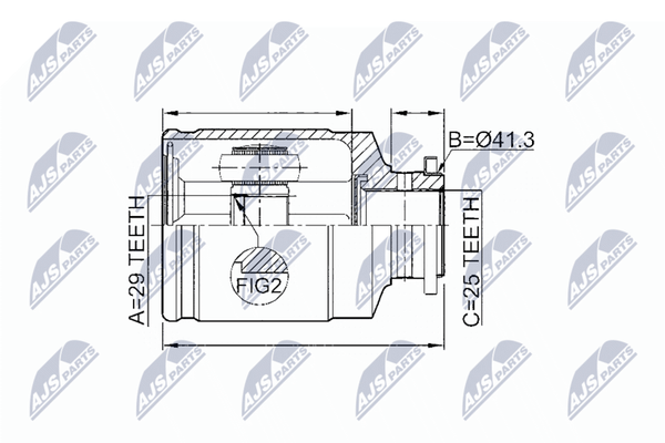 NTY Gelenksatz, Antriebswelle NPW-SB-011 Passend FüR Subaru-image