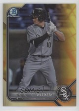 2022 Bowman Chrome Prospects Yellow & Orange Vapor Refractor 74/75 Wes Kath 0e23