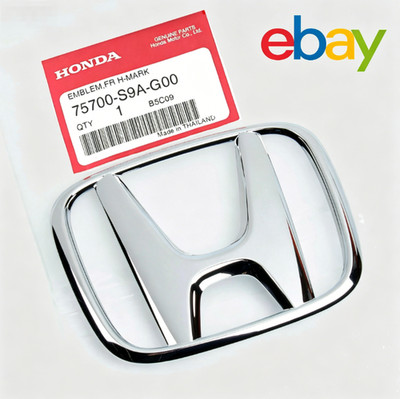 Fit Honda Accord CRV Grille Mounted Chrome Honda Emblem Nameplate 75700-S9A-G00