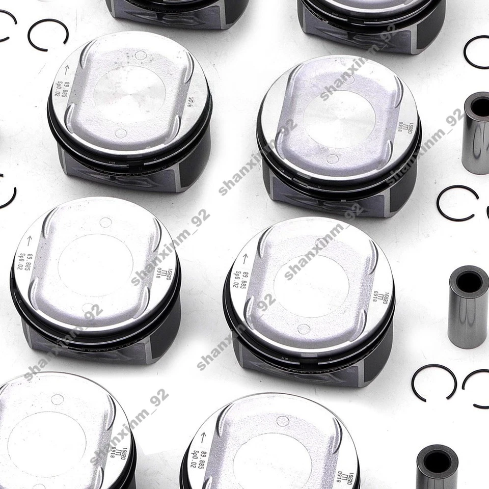 Juego de 8 pistones y anillos Φ89,9 mm para Mercedes-Benz W202 W210 S210 M113 4,3 L Foto 2 de 4