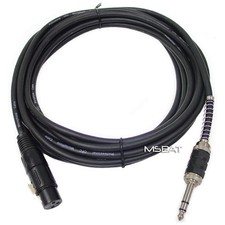 XLR Female to 1/4" TRS Plug Cable - 6 Meter Length