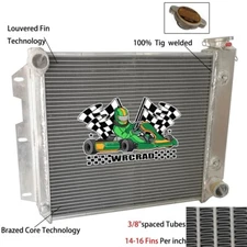 Aluminum Radiator For 1987~2006 Jeep Wrangler YJ TJ Chevy SBC V8 Engine AT MT