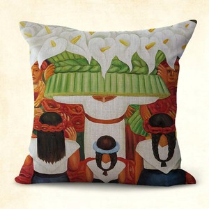 Decorating Pillow Diego Rivera Flower Festival Feast Of Santa Anita Ebay