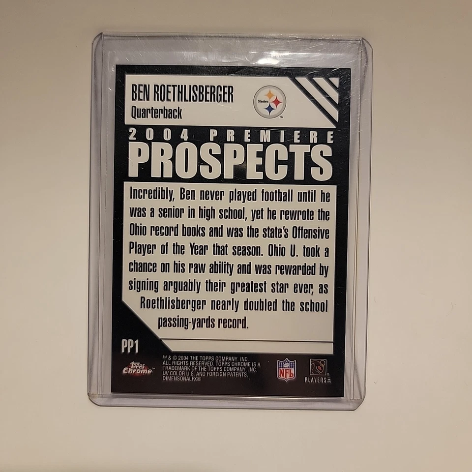 2004 Topps Chrome - Premiere Prospects #PP1 Ben Roethlisberger (RC) - Image 2 of 4