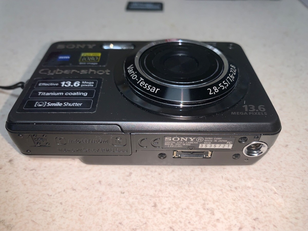 Sony Cyber-shot DSC-W300 13.6MP Digital Camera - Black for